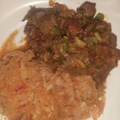 A picture of Tumeric liver (maini)#theme challange.