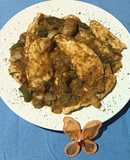 Solomillo de pavo con curry y salsa de tomate