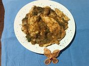 Una foto de solomillo de pavo curry