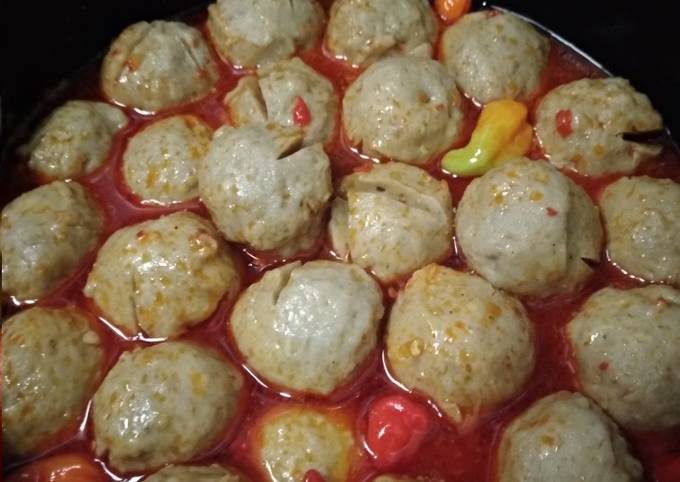 Resep 12. Bakso kuah merecon Anti Gagal