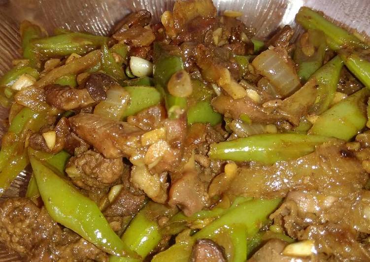 Resep Tumis buncis ati ampela ayam yang Enak Banget