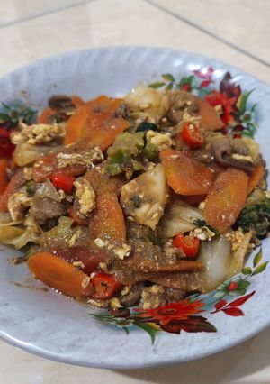Foto resep 4. Capcay Goreng Ati Ampela Bakso