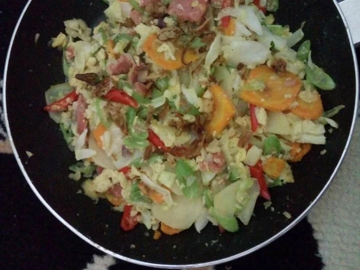 Cara Mudah Membikin Resep Orak Arik KuKeWoBunSo (Kubis Kentang Wortel Buncis Sosis) yang Bisa Manjain Lidah Anti Ribet, Bisa Manjain Lidah