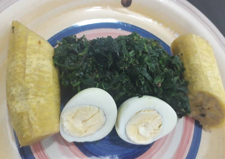 Step-by-Step Guide to Make Ultimate Boiled plantain,egg and vegetable