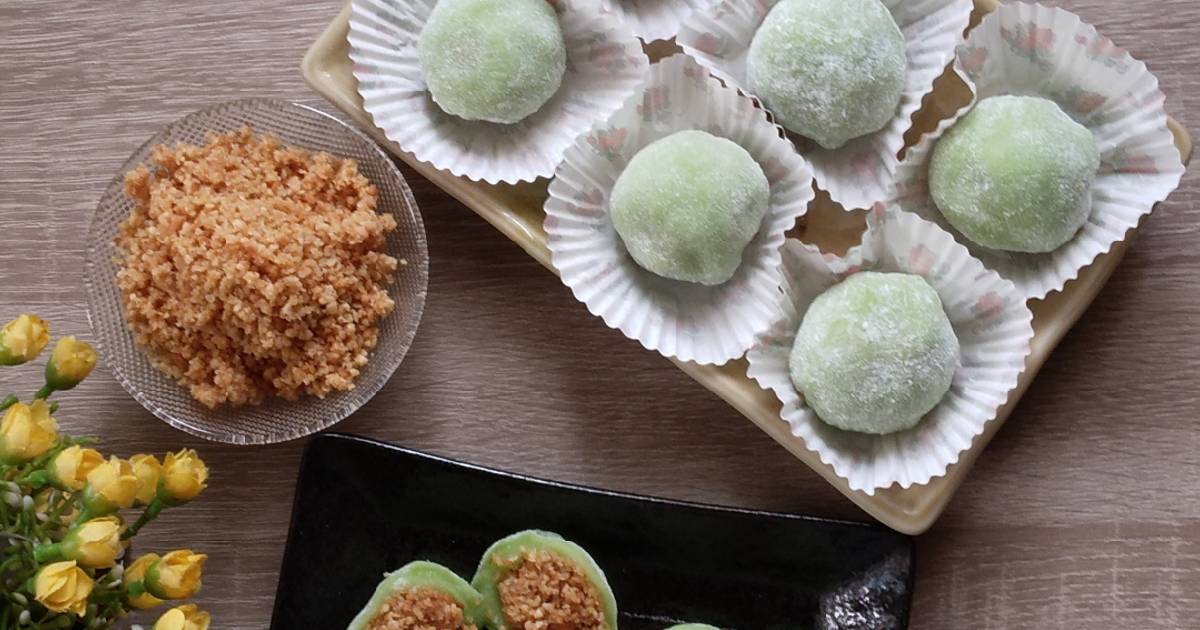 Resep Mochi Isi Kacang Tanah Wijen Putih Oleh Dapoer Santi Cookpad