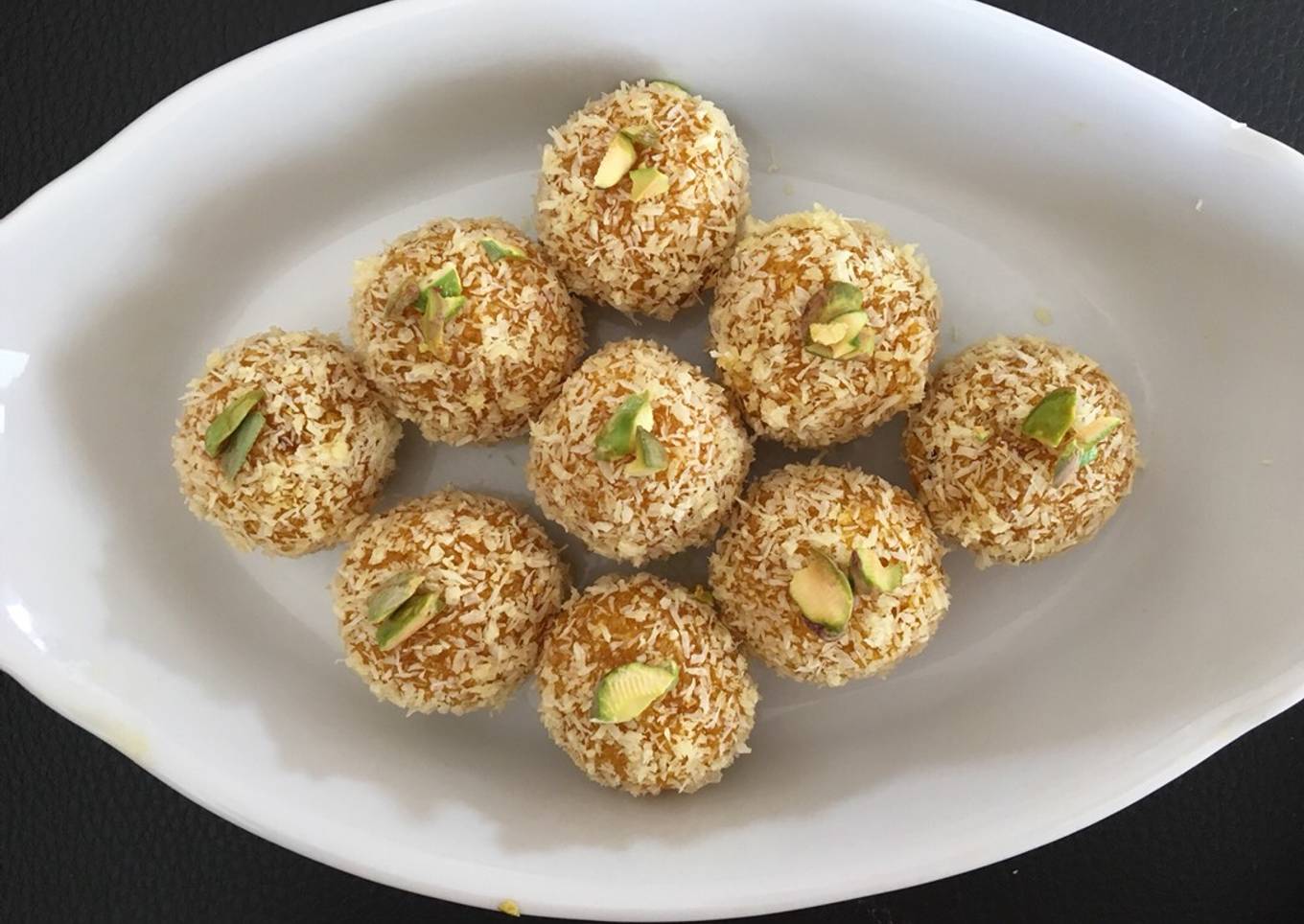 Mango coconut ladoo