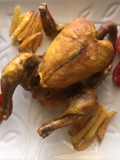 عکسی از دستور جوجه بریان با مخلفات