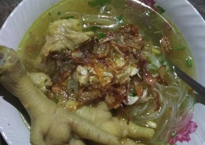 10.Soto Ceker Ayam sederhana