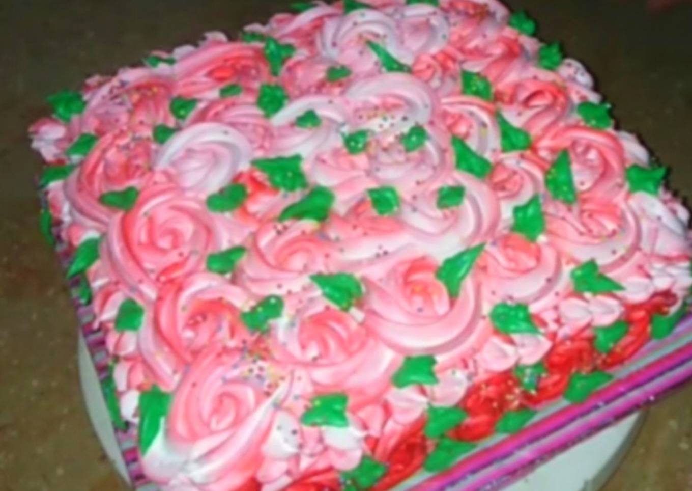 Fresh vanilla chocolate cake