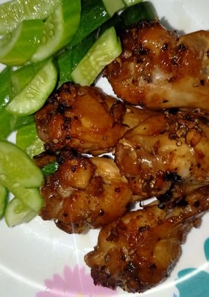 รูปของ น่องไก่หมักพริกไทยดำ คีโต
