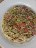 Tortilla de cebolla y tomate
