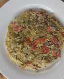 Tortilla de cebolla y tomate