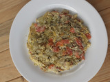 Tortilla de cebolla y tomate