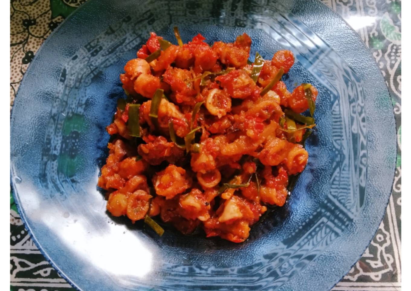 Sambal cumi asin pedas (tanpa pete)