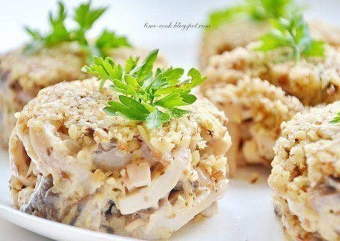 Быстырй салат из кальмара – пошаговый рецепт приготовления с фото
