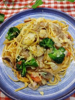 Foto resep Shrimp pasta fettuccine