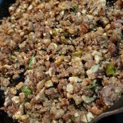Vegan Walnut Mushroom Meat A picture of Vegan Walnut Mushroom Meat.