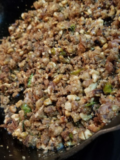 A picture of Vegan Walnut Mushroom Meat.