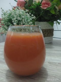 Foto resep Jus 3 Buah Segar (Nanas, Pepaya, Wortel)