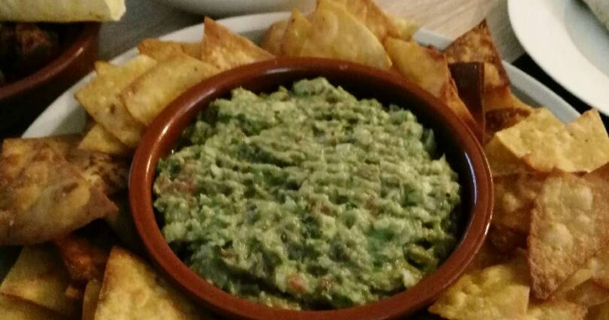Guacamole y totopos caseros Receta de Lorena Wiwo Cheche Cookpad