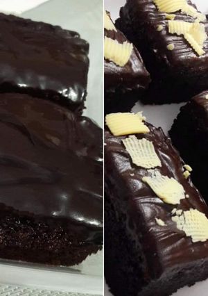 A picture of Chocolate truffle brownies.