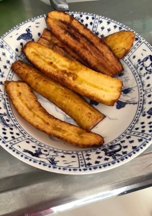 Una foto de Tajadas de plátano maduro