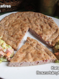 Sonkás-kefires pite (Szénhidrátszegény, gluténmentes) recept fotója