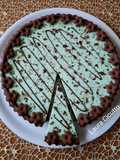 Chocolate Crust Tart with Mint Panna Cotta