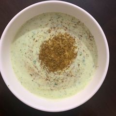 A picture of Mint raita.