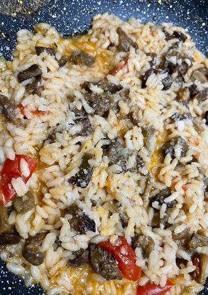 Foto di #668 Risotto con melanzane a funghetto 🍆🍅🌱