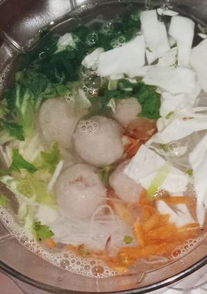 Foto resep Bakso kuah sayur