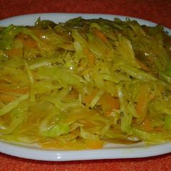 A picture of Sauteed cabbage n carrots.