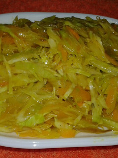 A picture of Sauteed cabbage n carrots.