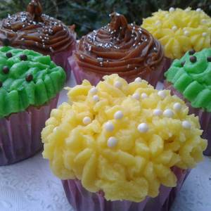 Muffins de vainilla decorados / Cupcakes