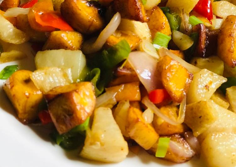 Recipe of Appetizing Yam and plantain stirfry | The Best Food|Simple Recipes for Busy Familie