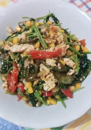 Foto resep Tumis bayam +jagung