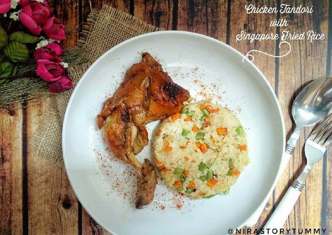 Chicken Tandori with Singapore Fried Rice