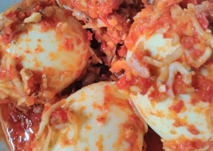 Resep Sambal Telur Rebus Teri Oleh Nurhayati Nasution 🌹🥀🌸 Cookpad