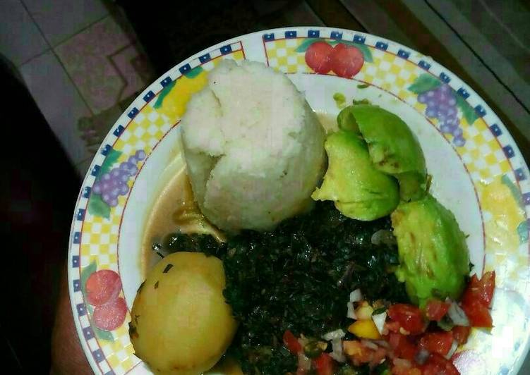 Recipe: 2020 Ugali terere with pan-fried waru and ovacado