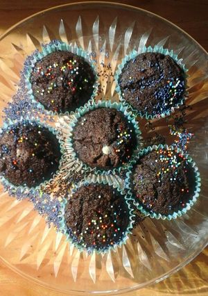 Una foto de Muffins de doble chocolate