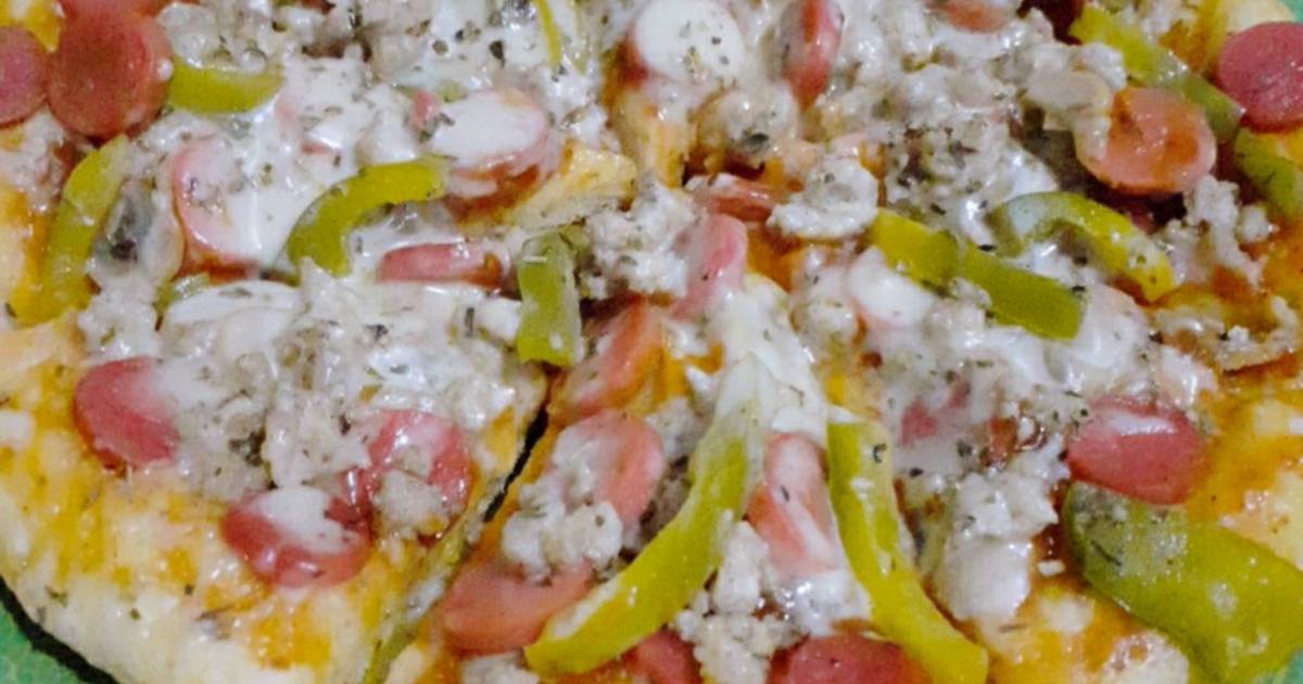Resep Pizza Teflon Empuk (resep by Yackikuka on YouTube) oleh Yulita