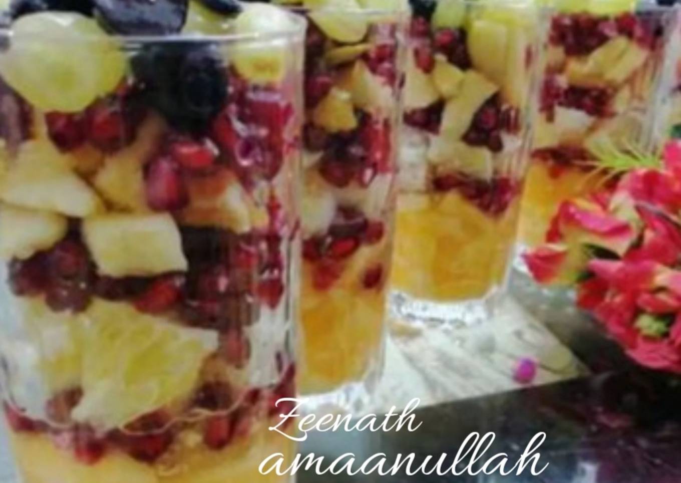 Seasonal Fruit Trifle Glass