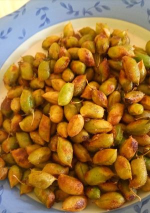 A picture of Holay / green chickpeas.