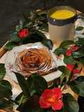 Golden milk speziato veloce con sfogliatina alla mela