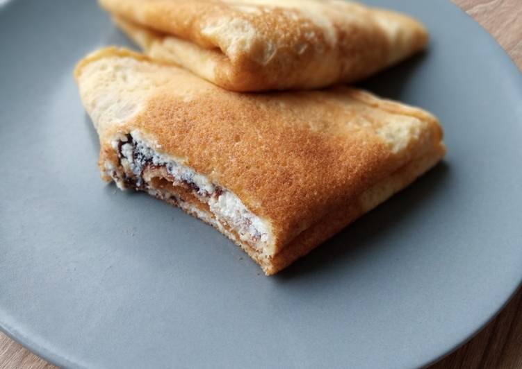 Csokis túrós palacsinta