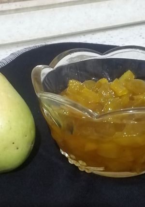 عکسی از دستور مربای گلابی 🍐🍐
