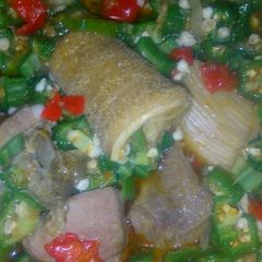 A picture of Okro soup.
