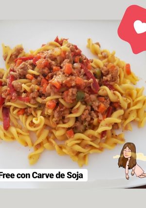 Una foto de Gluten Free Pasta con Carve de Soja 🍝