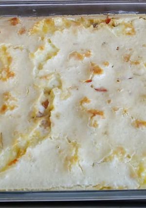 Una foto de Pastel de pollo y requesón