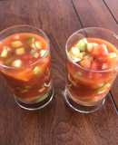 CÓCTEL DE CAMARONES CON PEPINO 🍤